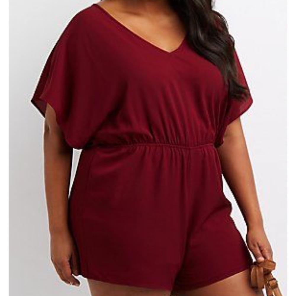 Dolman Romper in Burgundy